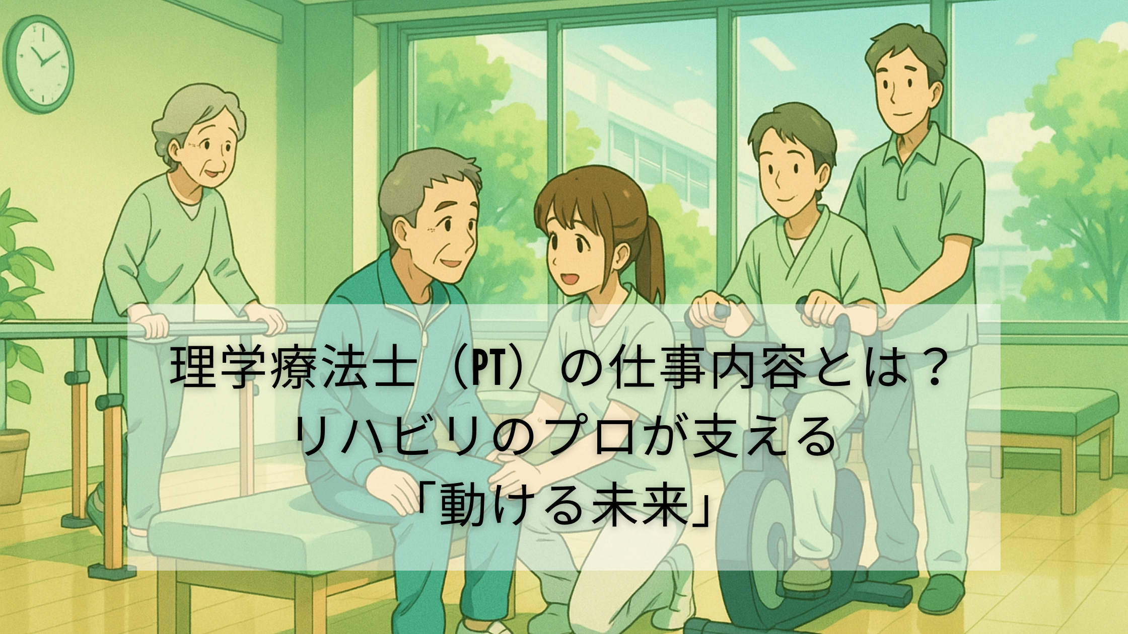 理学療法士（PT）の仕事内容とは？【リハビリのプロが支える「動ける未来」】