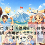 【成果が出る】介護現場での目標の立て方｜職員も利用者も成長できる具体例と実践ステップ