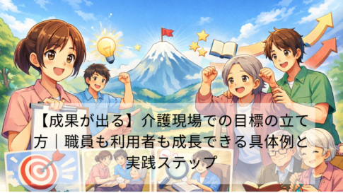 【成果が出る】介護現場での目標の立て方｜職員も利用者も成長できる具体例と実践ステップ