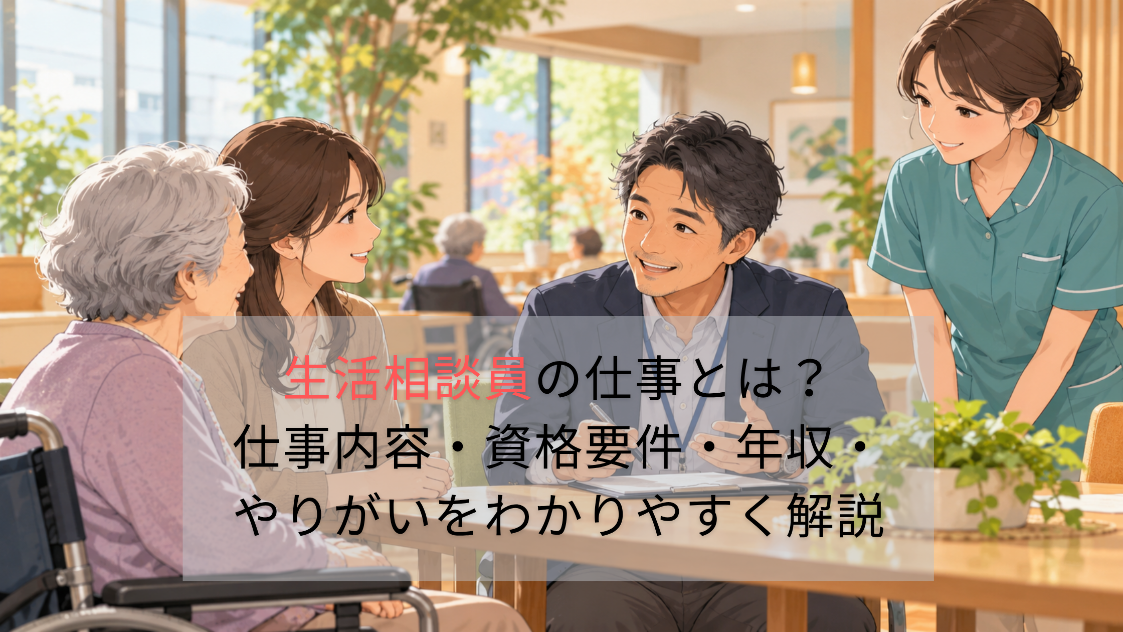 生活相談員の仕事とは？仕事内容・資格要件・年収・やりがいをわかりやすく解説