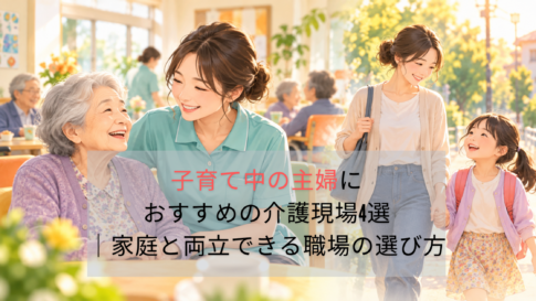 子育て中の主婦におすすめの介護現場4選｜家庭と両立できる職場の選び方